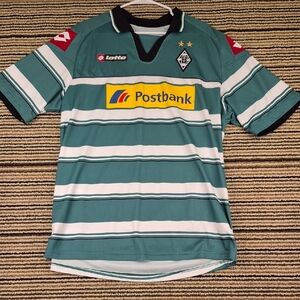 FC BORUSSIA Monchengladbach Lotto Green White Polyester XXL Mens Soccer‎ Jersey